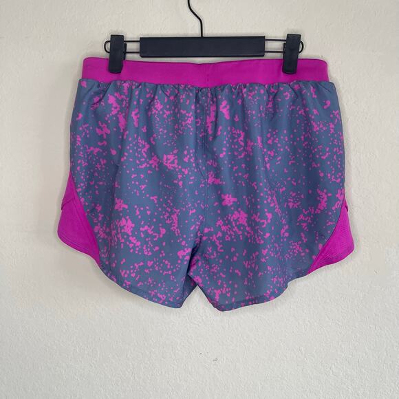 Under Armour Women’s Fly By 2.0 Printed Shorts Purple - Size M - Picture 3 of 4